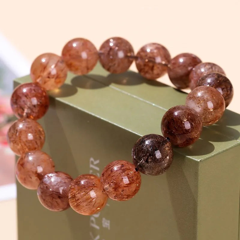 This unique copper hair crystal bracelet combines the natural beauty of copper with vibrant crystals, offering a chic and healing accessory that supports energy flow and style.