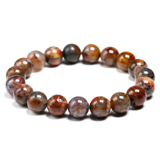 This elegant tiger eye crystal bracelet combines natural beauty with strength, offering a bold and stylish accessory that promotes confidence and personal power