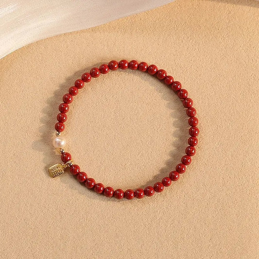 Made with striking red agate stones, this bracelet brings warmth and vitality, ideal for those seeking a stylish way to boost positivity.