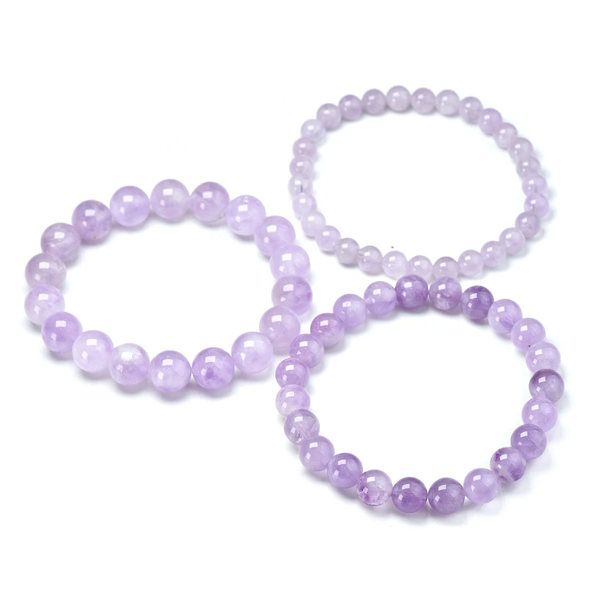 Purple Jade Round Bead Bracelet 6mm 8mm10mm